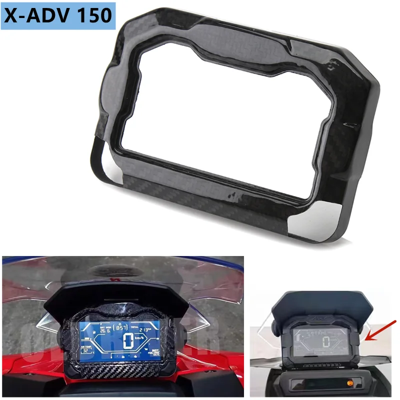 

For Honda ADV 150 Accessories Motorcycle True Carbon Fiber Instrument Cover Frame X-ADV 150 Decoration Parts ADV150 Protection