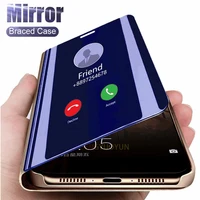 smart mirror flip phone case for xiaomi redmi 10 9t cc9 8 pro 8 9 lite 9se cc9e 8se note 10 pro redmi 8 8a 7 6 6a k20 k30 pro