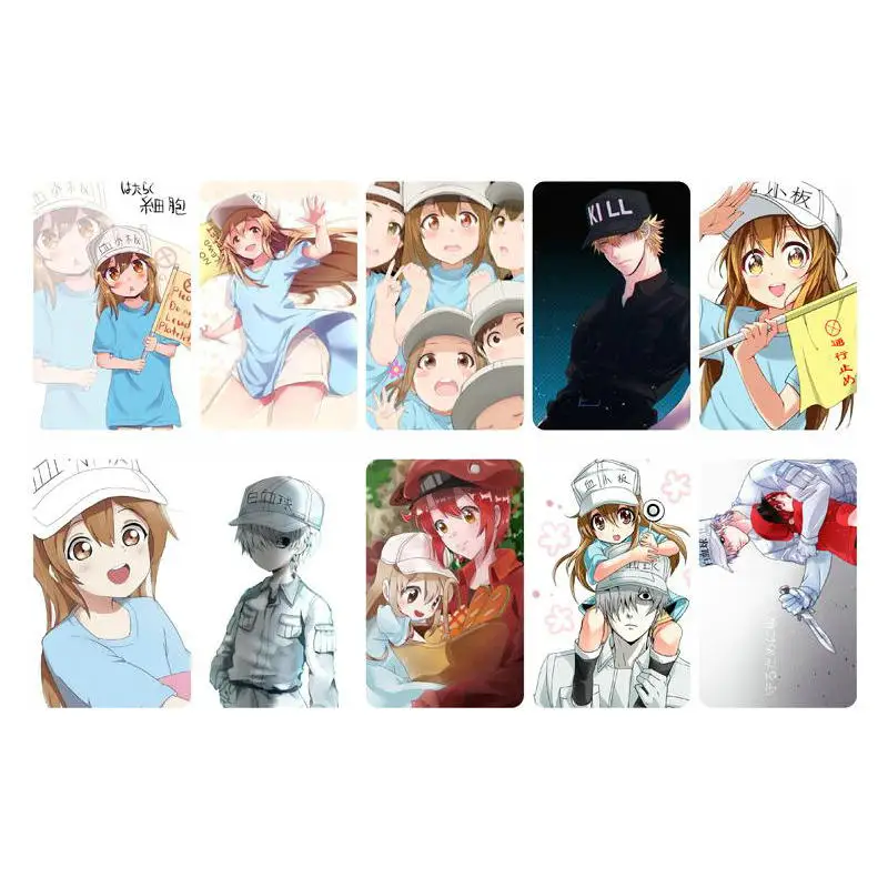 

Japan Anime Stationery Stickers Hataraku Saibou Cells At Work 10pcs Smooth Surface Kids Stickers Custom Stickers