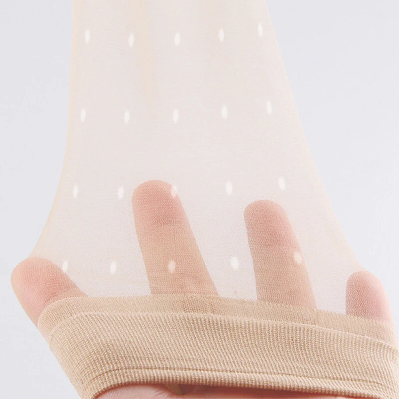 6 pairs/lot Summer Ultra-thin Sexy Transparent Silk Socks for Women Fashion Polka Dot Pattern High Stretch Nylon Breathable Sock