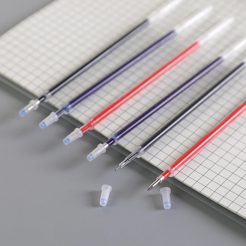 20 개/몫 젤 펜 리필 중립 펜 좋은 품질 리필 블랙 블루 레드 0.5mm 0.38mm 총알 리필 사무실 및 학교