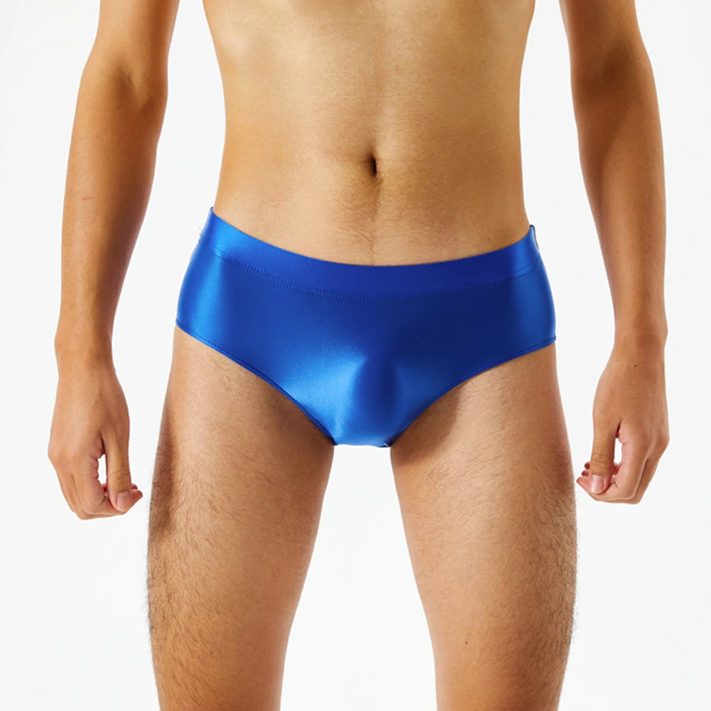 

Panties Mens Shorts Oil Shiny Smoothd Panties Low Rise Bulge Pouch Briefs Underwear High Elasticity Quick-Dry Solid Underpants