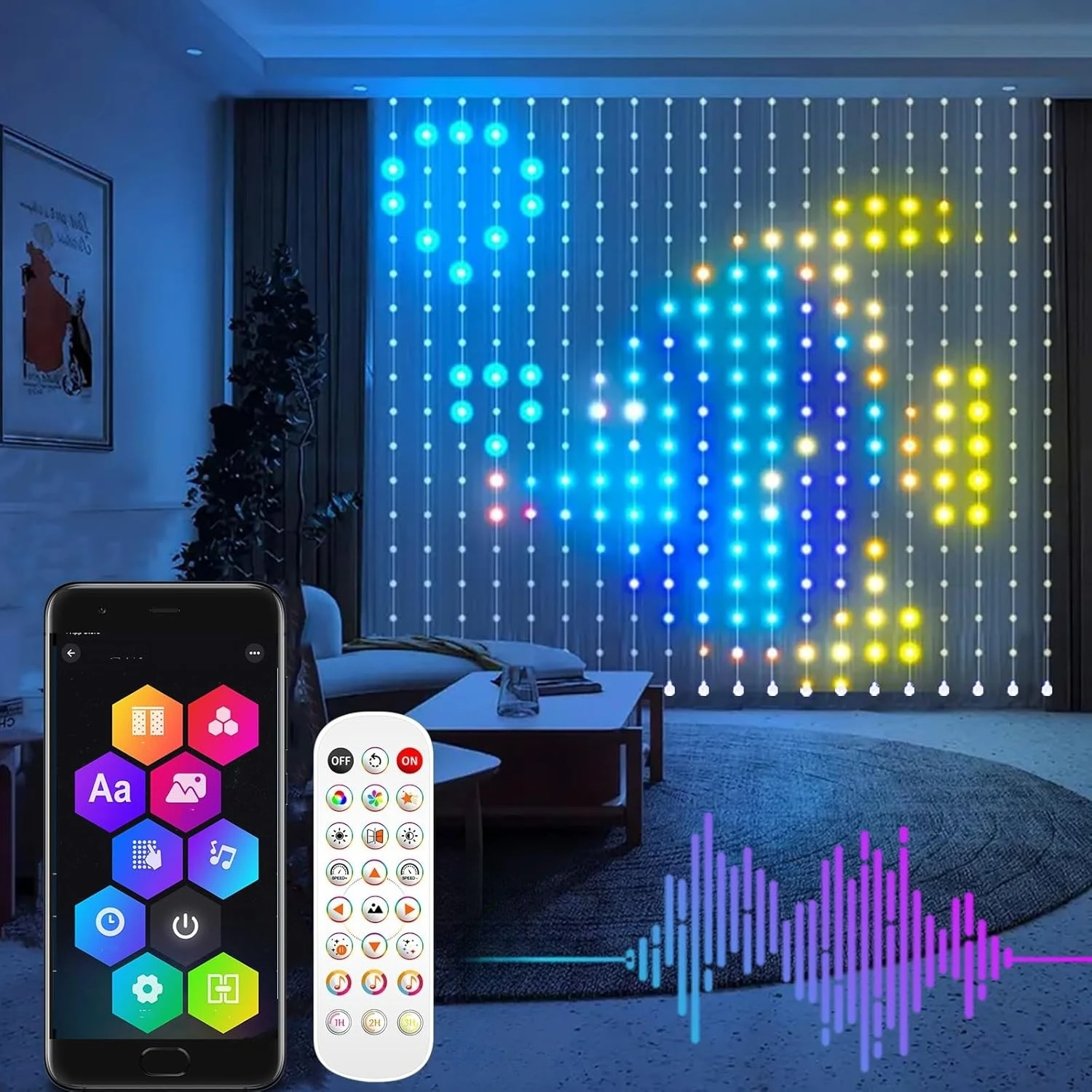 

Wonstella RGB Гирлянда-занавеска 400 шт.