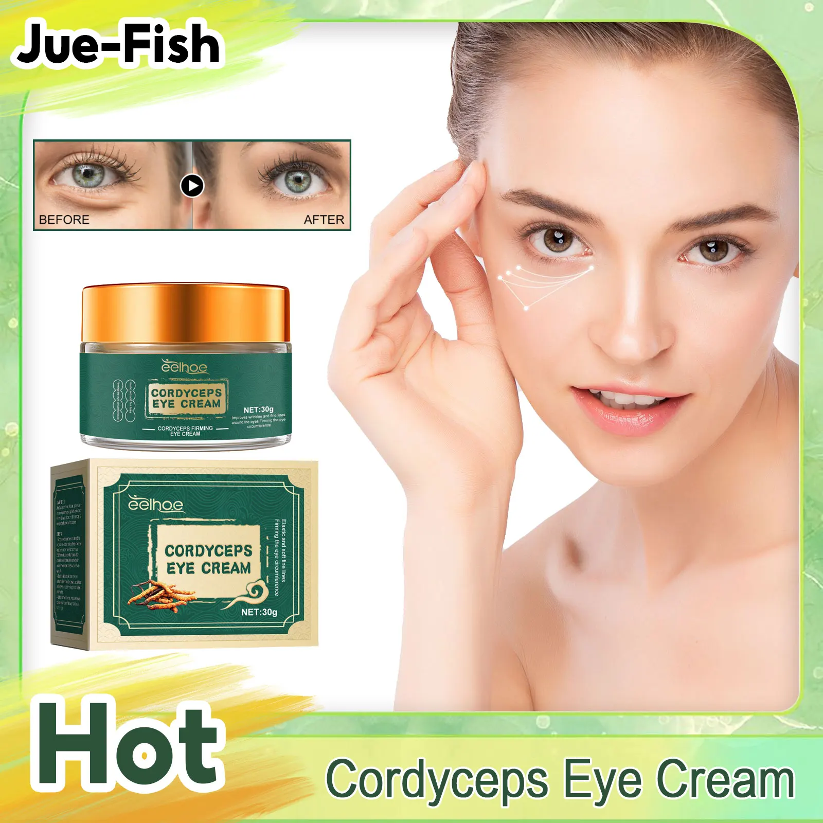 

Lifting Firming Eye Cream Lightening Wrinkles Anti Puffiness Eyes Bag Fade Fine Lines Moisturizing Dark Circles Remover Cream