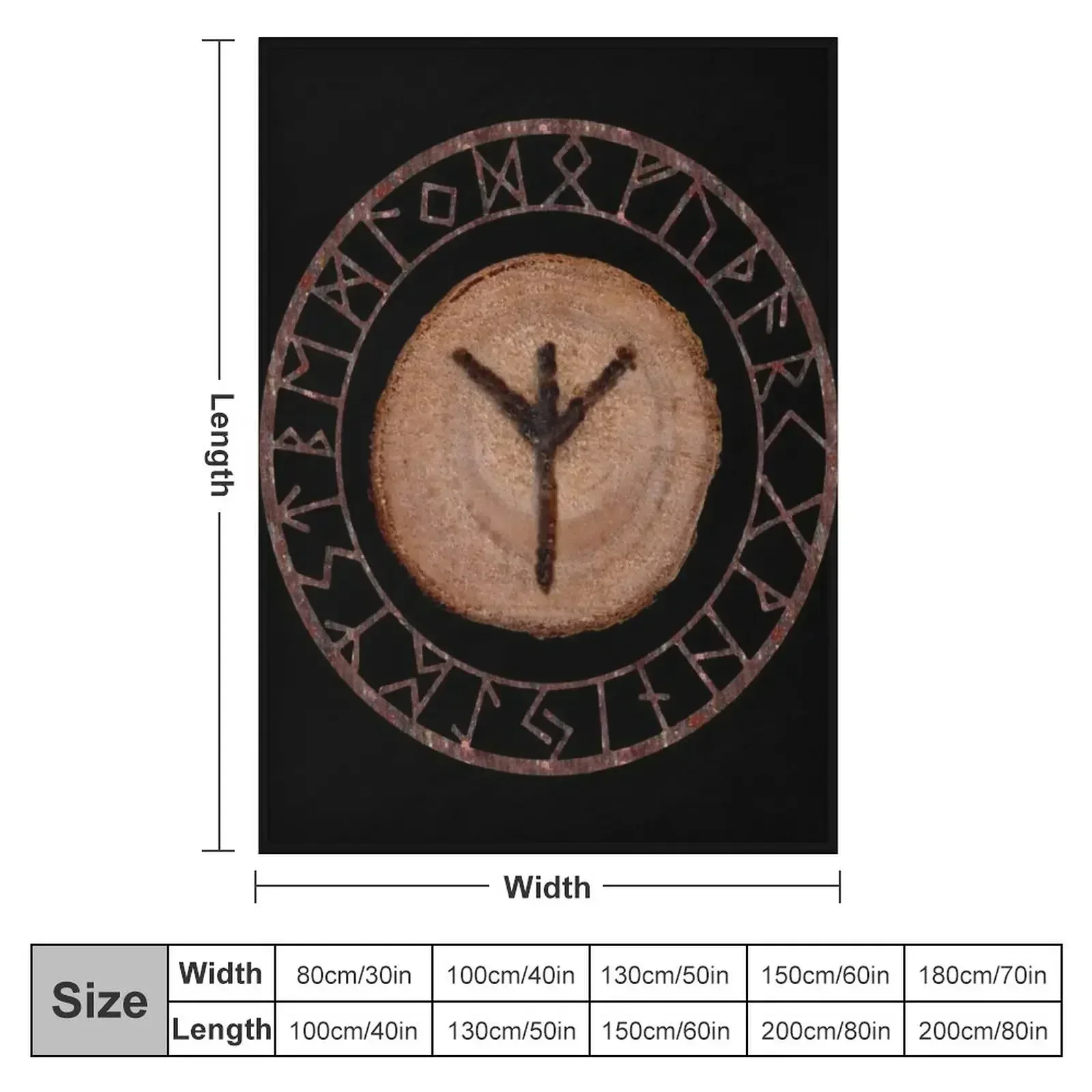 Одеяло Algiz Elder Futhark с руной теплое роскошное одеяло для дивана