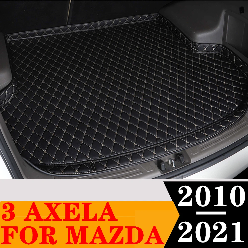 

Автомобильный коврик для багажника Sinjayer, всесезонный Автомобильный багажник, коврик для багажника, ковер с высокой боковой подкладкой, подходит для MAZDA 3 Axela 2010 2011-2021