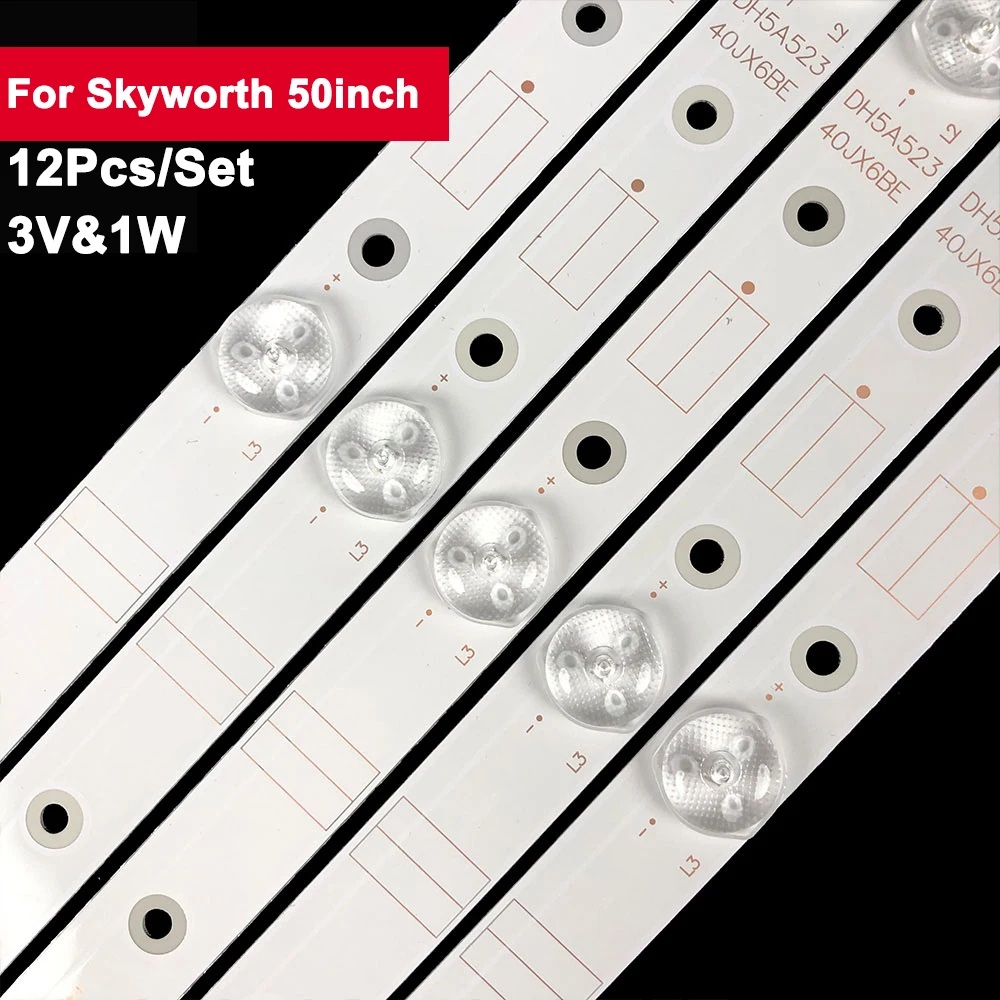 

472mm 3V Led Backlight Strip For Skyworth 50inch 5800-W50004-0P00 12Pcs/Set Repair of Tv Accessories 50UH5500 50UH5530