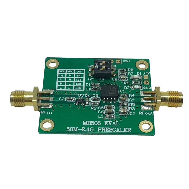 

MB506 Module Microwave Prescaler 50Mhz-2.4Ghz Prescaler 64 128 256 High Frequency Prescaler