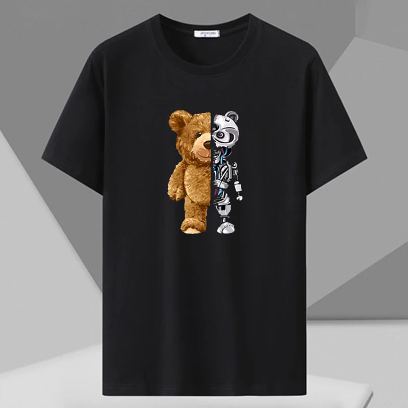 Мужская футболка с принтом размера плюс 110-180 кг свободная короткими рукавами