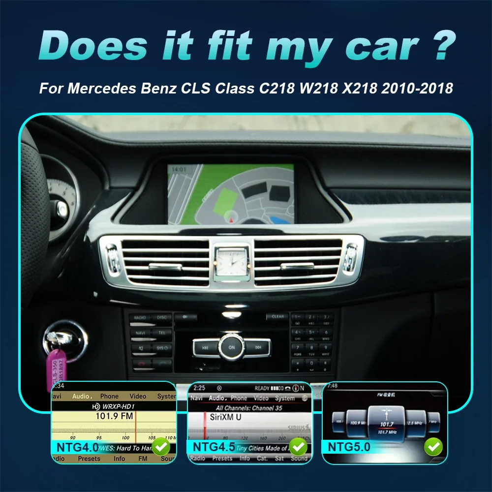 Android 14 8 + 256 беспроводной CarPlay для Mercedes Benz CLS Class C218 W218 X218 2010-2018 мультимедийный плеер