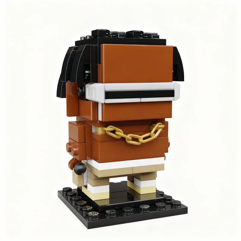 Фото 102 шт. MOC Travis Scott Custom BrickHeadz, модель из строительных блоков, коллекция для творческого оформления, сборные кирпичики. №2