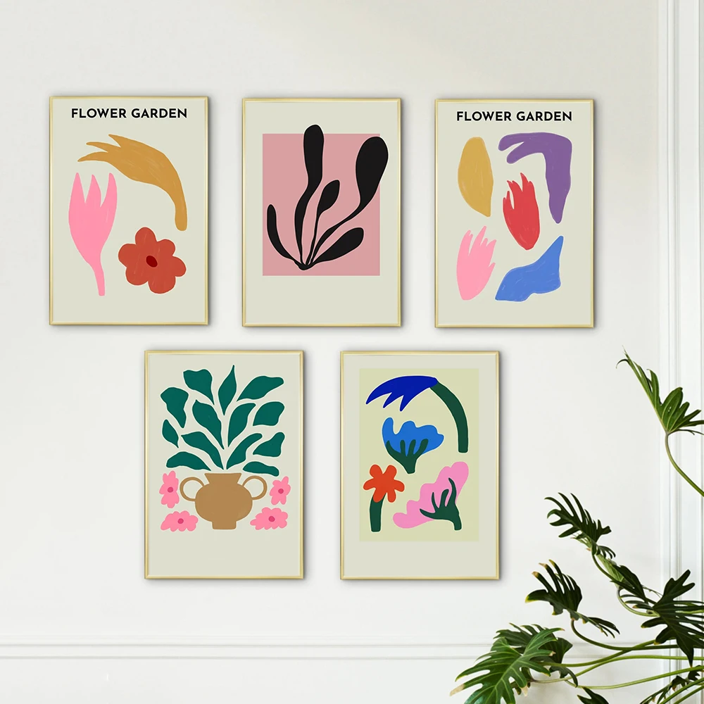 

Vintage Poster Flower Garden Canvas Painting Botanical Art Print Natural Scandinavian Wall Picture for Living Room Home Decor