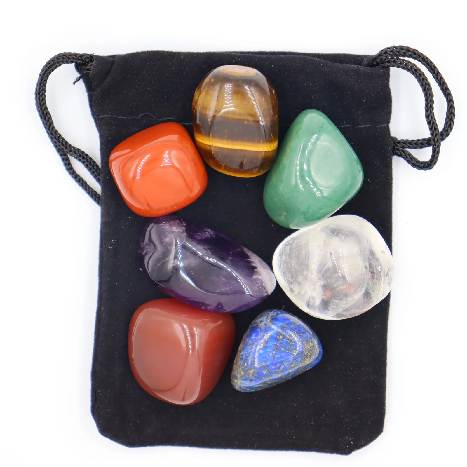 

7 CHAKRA yoga energy stone seven-color crystal rough natural Quartz semi-precious stone meditation energy gathering stone