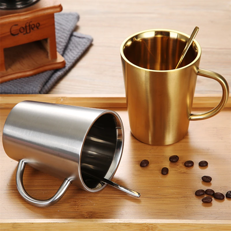 

Beer Mug 304 Stainless Steel Double Layer Vacuum Water Mug Cold Drink Juice Mug Coffee Mug Mug 380ml