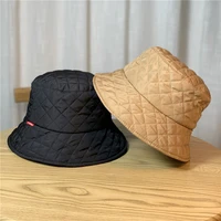 new down cotton fishermans hat diamond solid color beret fashionable versatile basin hat