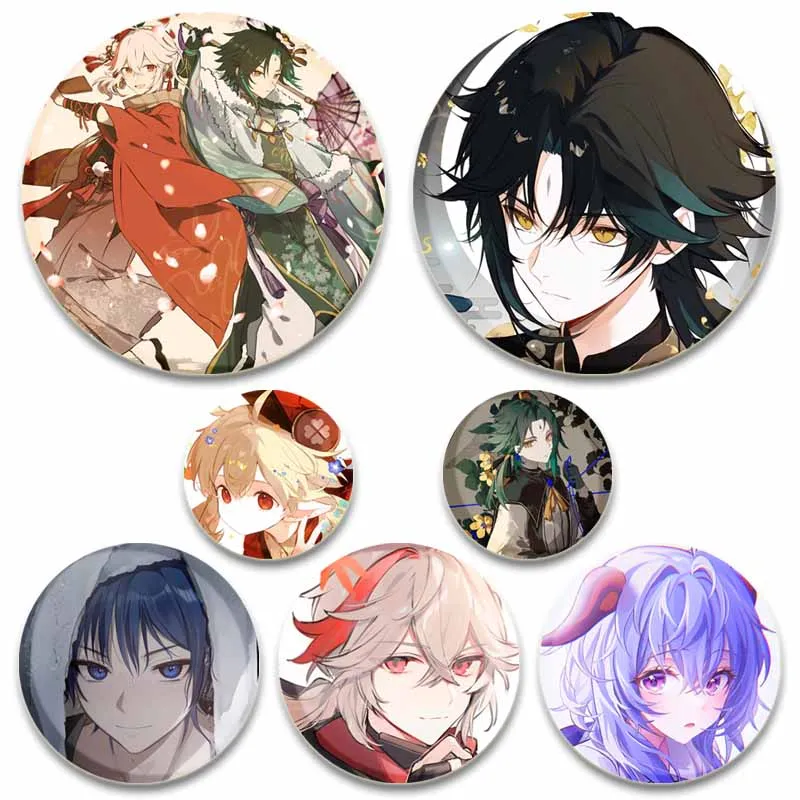 

Genshin Impact Character Badge Game Figure Pins for Backpack Zhongli Xiao Cosplay Brooches Lapel Pin Fashion Jewelry Accessories