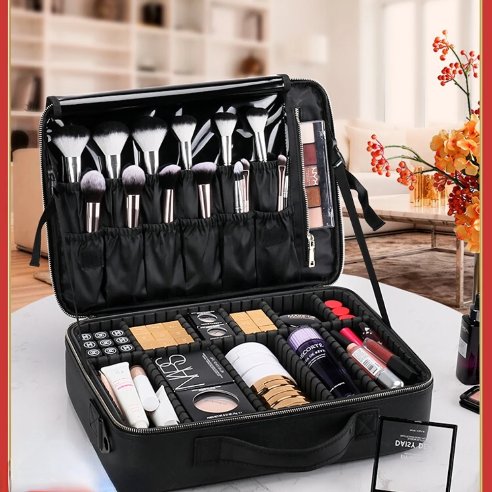 Large Capacity Cosmetic Bag Women's Portable Travel Cosmetics Storage Bag Suitcase Box