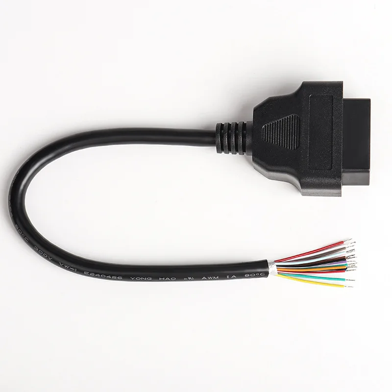 

30/60/100CM OBD2 16Pin Male Plug Connector Auto Scanner Cables OBDII Female Extension Opening Cable OBD 2 Adaptor Male Cable