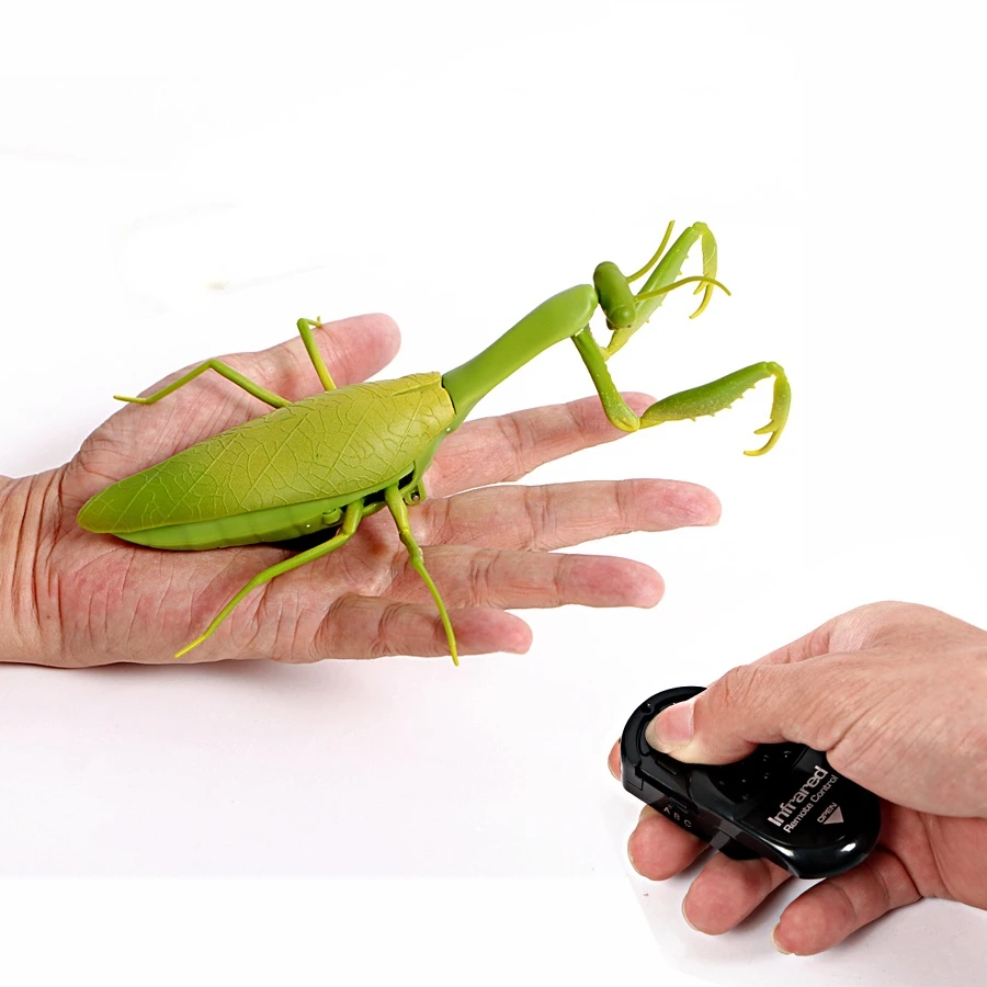 

Kids Electric Infrared Remote Control Simulate Mantis Shape Prank Toy, Realistic Mini Mantis RC Prank Insect Scary Trick Toy