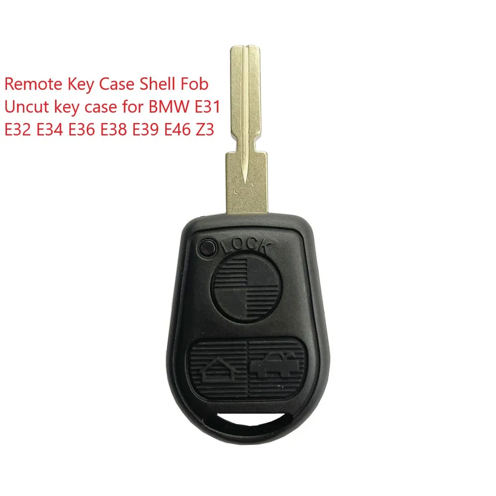 

3 Button Uncut Blade Car Key Replacement Remote Key Case Shell Fob Uncut key case for BMW E31 E32 E34 E36 E38 E39 E46 Z3