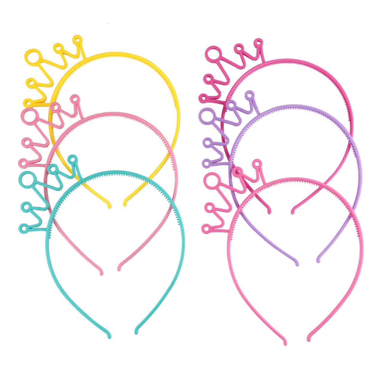 

6pcs Hot selling jewelry cute plastic children's headband Christmas headband crown Hairbands Party Daily Decoration