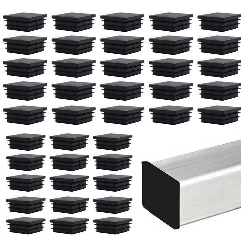 

Square End Caps Tubing Insert Plugs Wear Resistant Chair Glide Floor Protectors Fence Post Pipe Caps Cover For Chair Glides