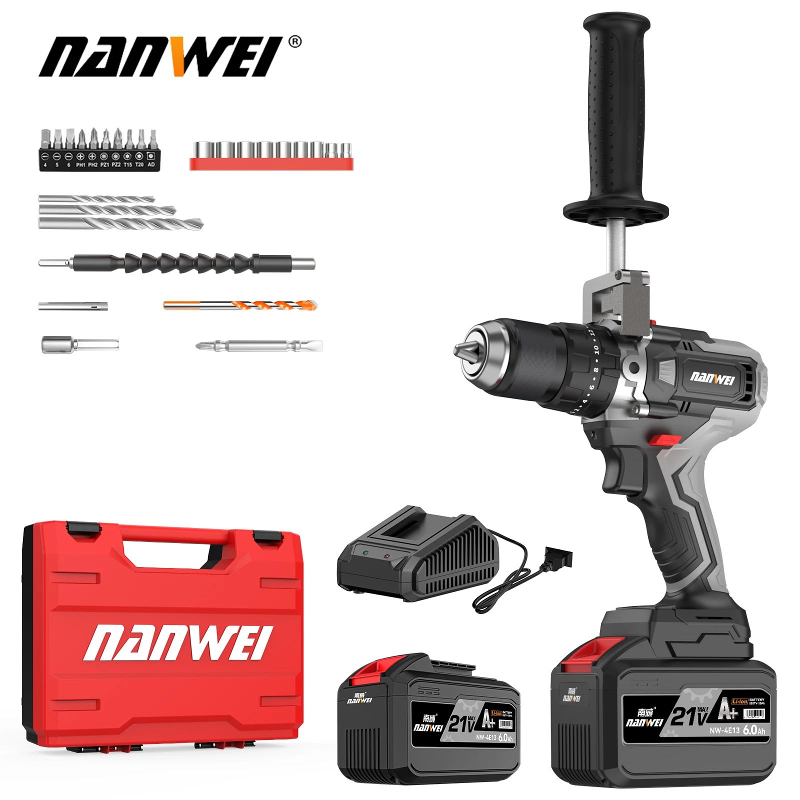 Бесщеточная Ударная дрель литий-ионный аккумулятор 200 нм 21 в инструмент для