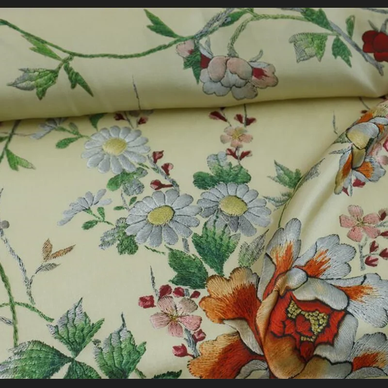 

Jenny story 1986 plain silk breathable cool 100% silk clothing fabric soft personality elegant Chinese style elegant one meter p