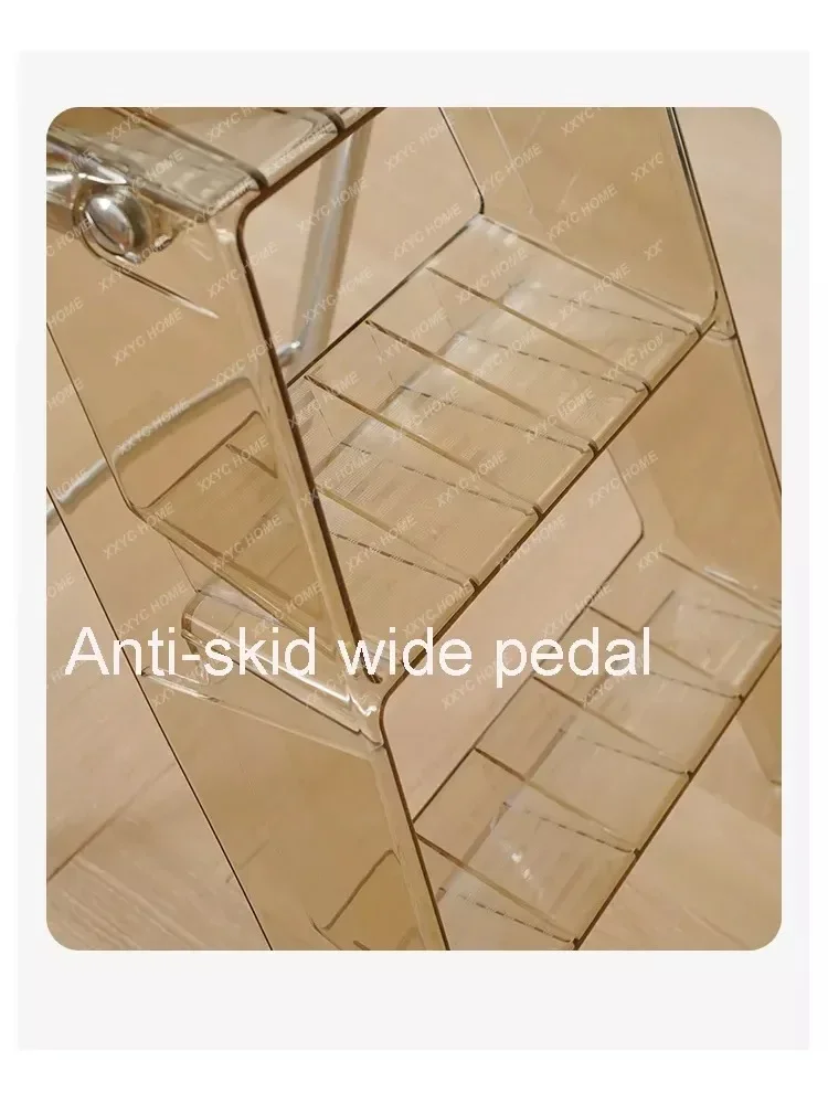 Пластиковая прозрачная акриловая стеллажная лестница из поликарбоната