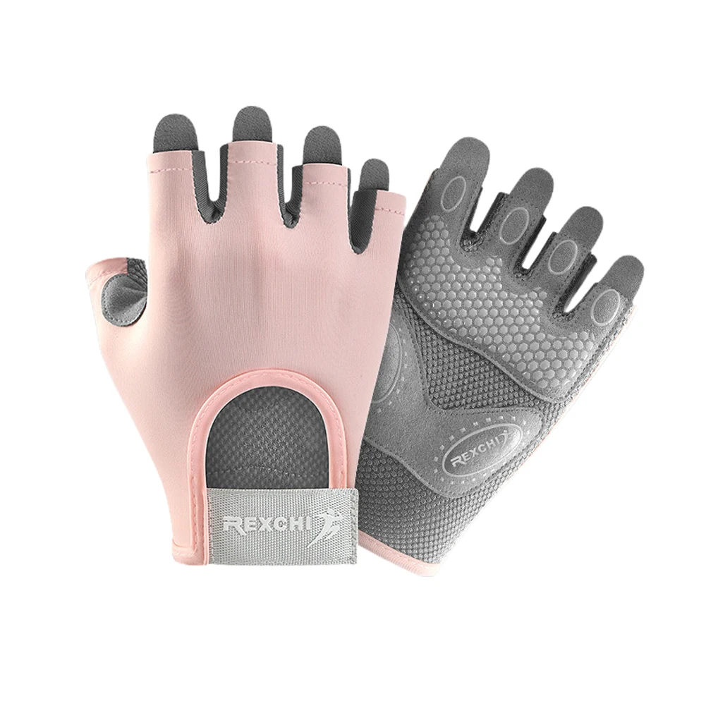 

Women Half Finger Gloves Weightlifting Fitness Cycling Gym Gloves Yoga Barbell Sports Non-Slip Anti-sweat Shockproof Mittens