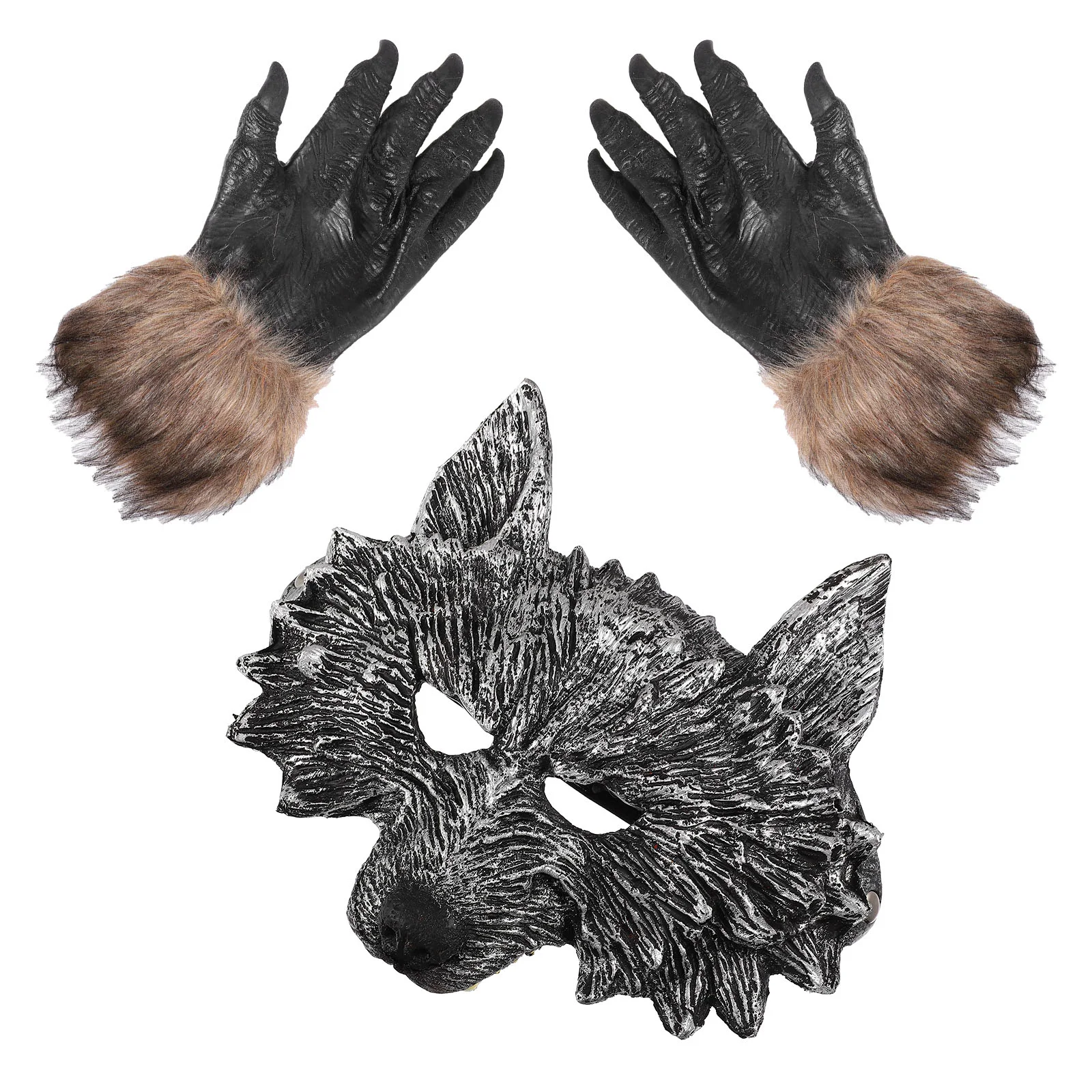 1 комплект практичных перчаток для Хэллоуина комбинированная маска оборотня