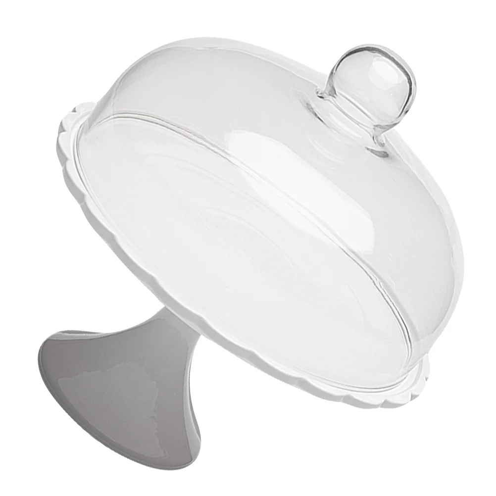 

Cake Stand Display Dessertcover Dome Tray Plate Cupcake Tower Servingglass Ceramic Holder Lid Footed Platter Convenient Fruit