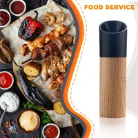 wooden salt and pepper mill spice nuts mills handheld seasoning barbecue condiment milling grinding dispensing shaker bottle