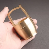brass pot of gold lucky desktop ornament bucket creative craft gift ornament