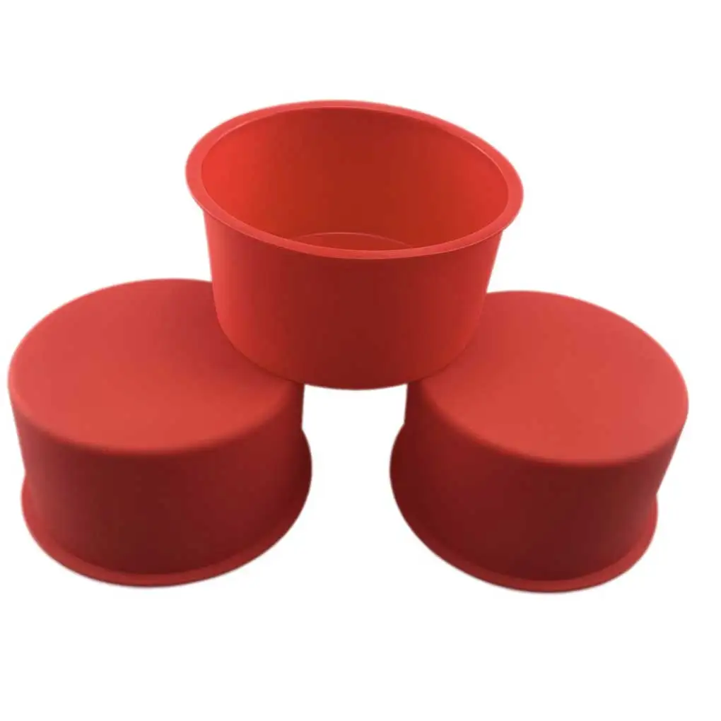 

6 Pieces Silicone Cake Mold 4inch Pastry Puddings Mould Random Color