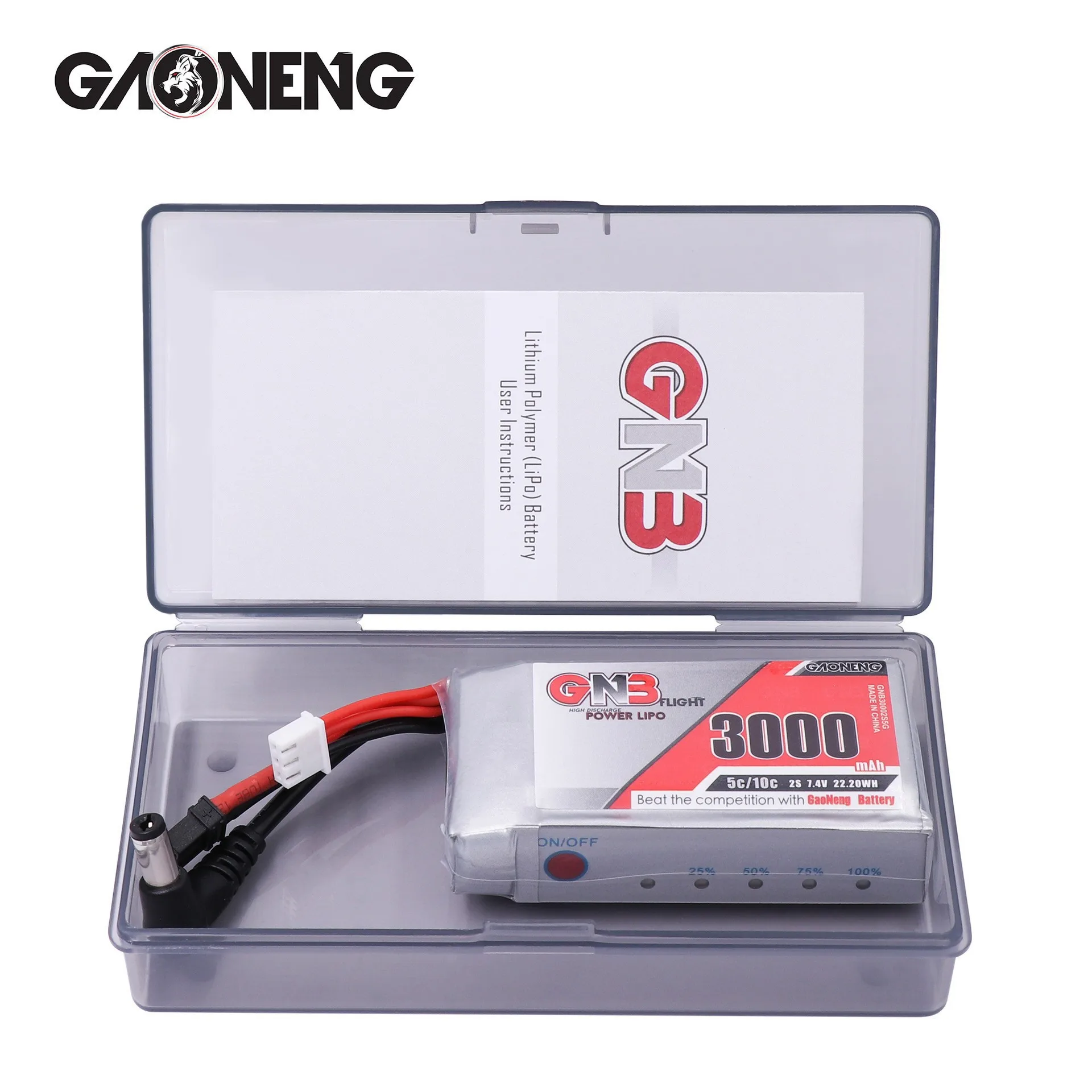 SKYZONE высокоэнергетическая литиевая батарея для очков FPV 3000 мАч 2S 7 4 В 5C с зарядной