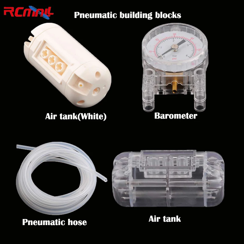 

MOC Science and Education Building Blocks Pneumatic Parts Air Cylinder Air Tank Pressure Gauge Pneumatic Hose