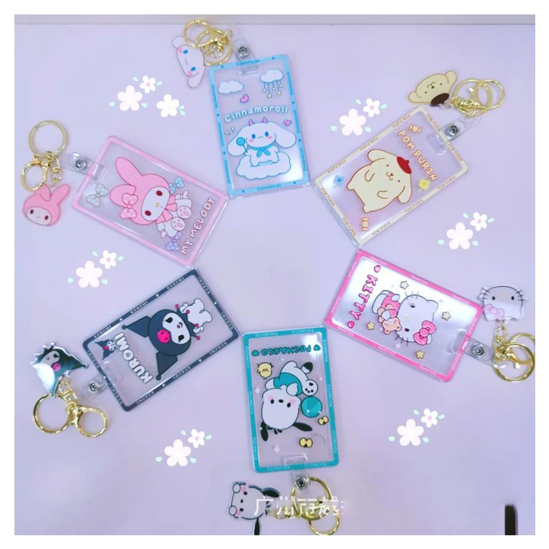 

11 см Sanrios Kawaii Kuromi Cinnamoroll Hello Kittys My Melody мультяшная Милая карта доступа карта для кампуса