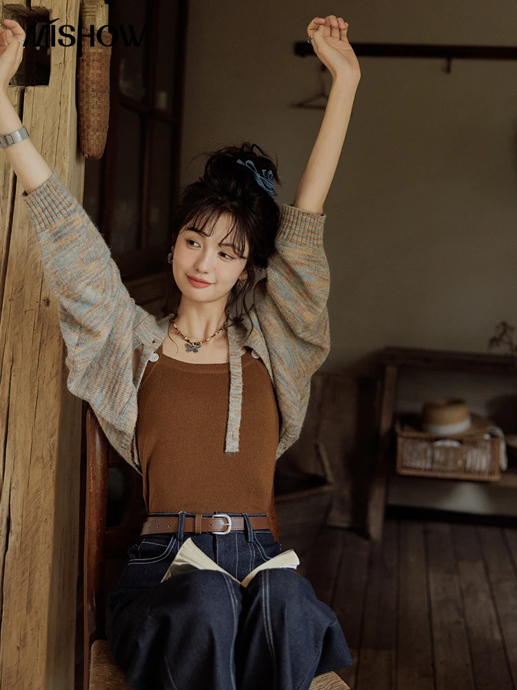 Женский облегающий кардиган из смеси шерсти без рукавов