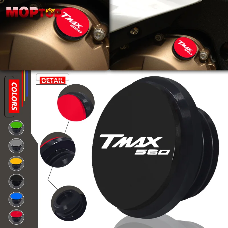 

TMAX 560 Logo Motorcycle M20*2.5 Engine Oil Filler Cup Plug Cover oil tank cap Screw For Yamaha TMAX560 TECHMAX TMAX 2020-2023