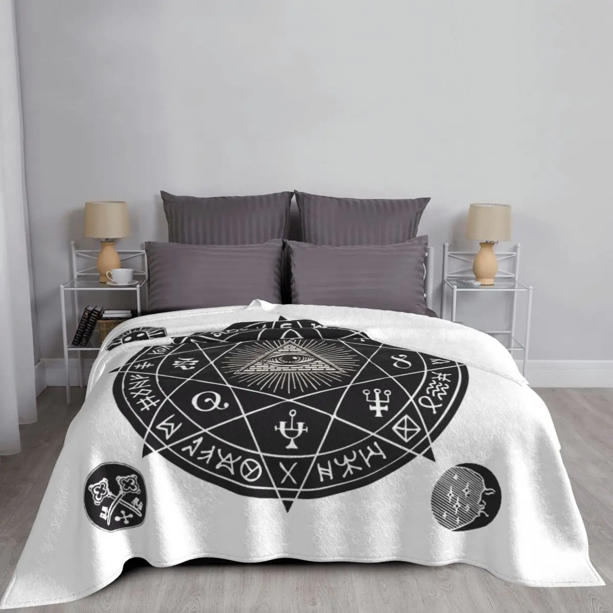 Универсальные астрологические вязаные одеяла флисовый амулет Таро теплые Пледы