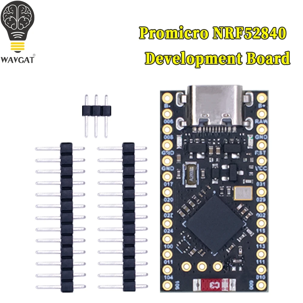 Фото Плата разработки WAVGAT NRF52840, совместимая с Nice!Nano V2.0 Bluetooth Charging Management Pro NRF52840 №1