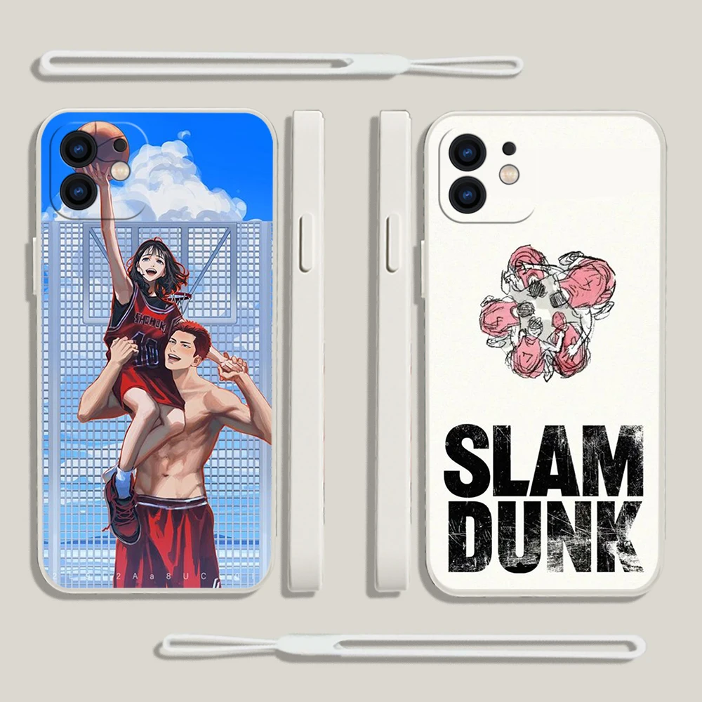 

Funny Slam Dunk Anime Shohoku Phone Case For Samsung Galaxy S23 S22 S21 S20 Ultra Plus FE S10 Note 20 Plus With Lanyard