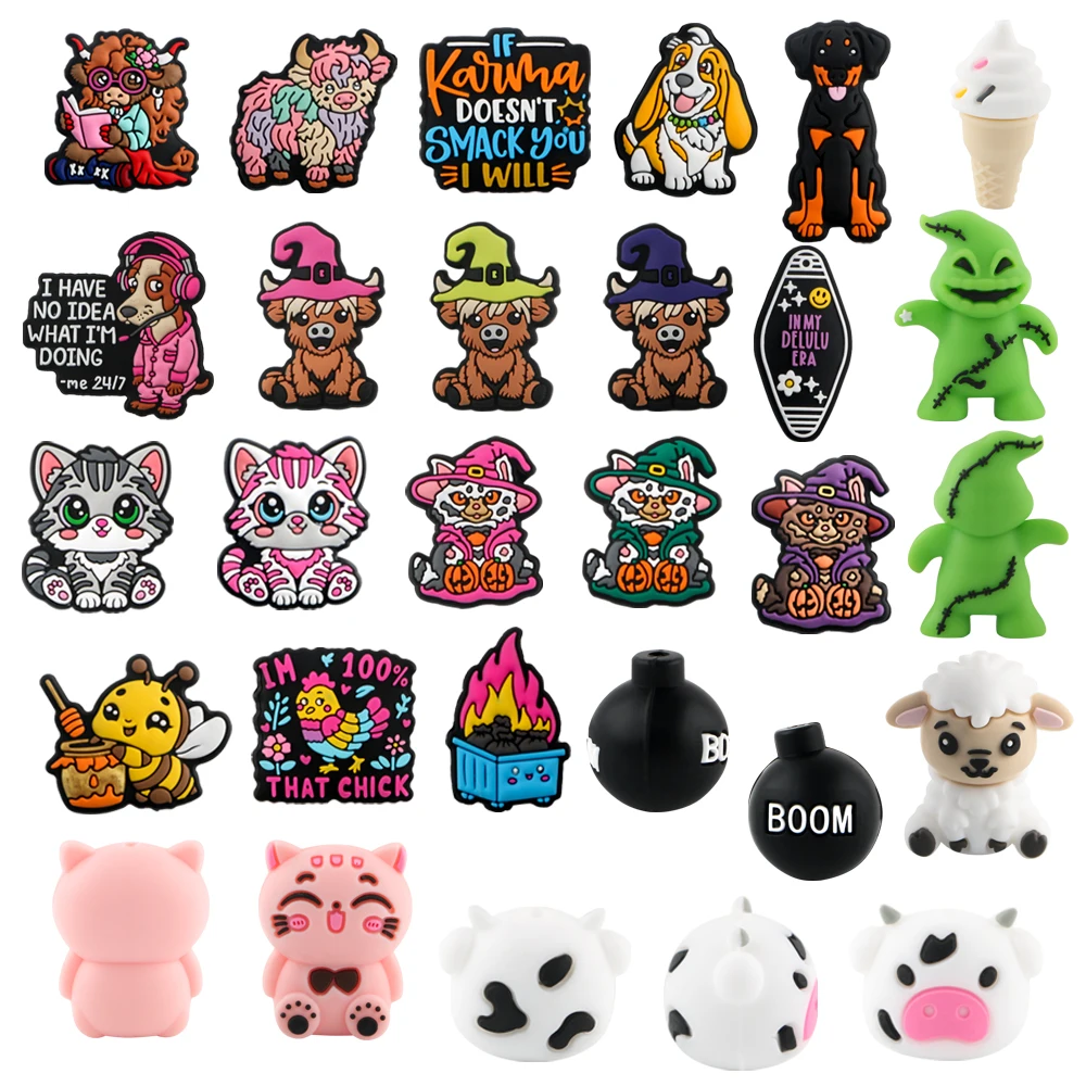 5/10 шт. силиконовые бусины для ожерелья-пустышки