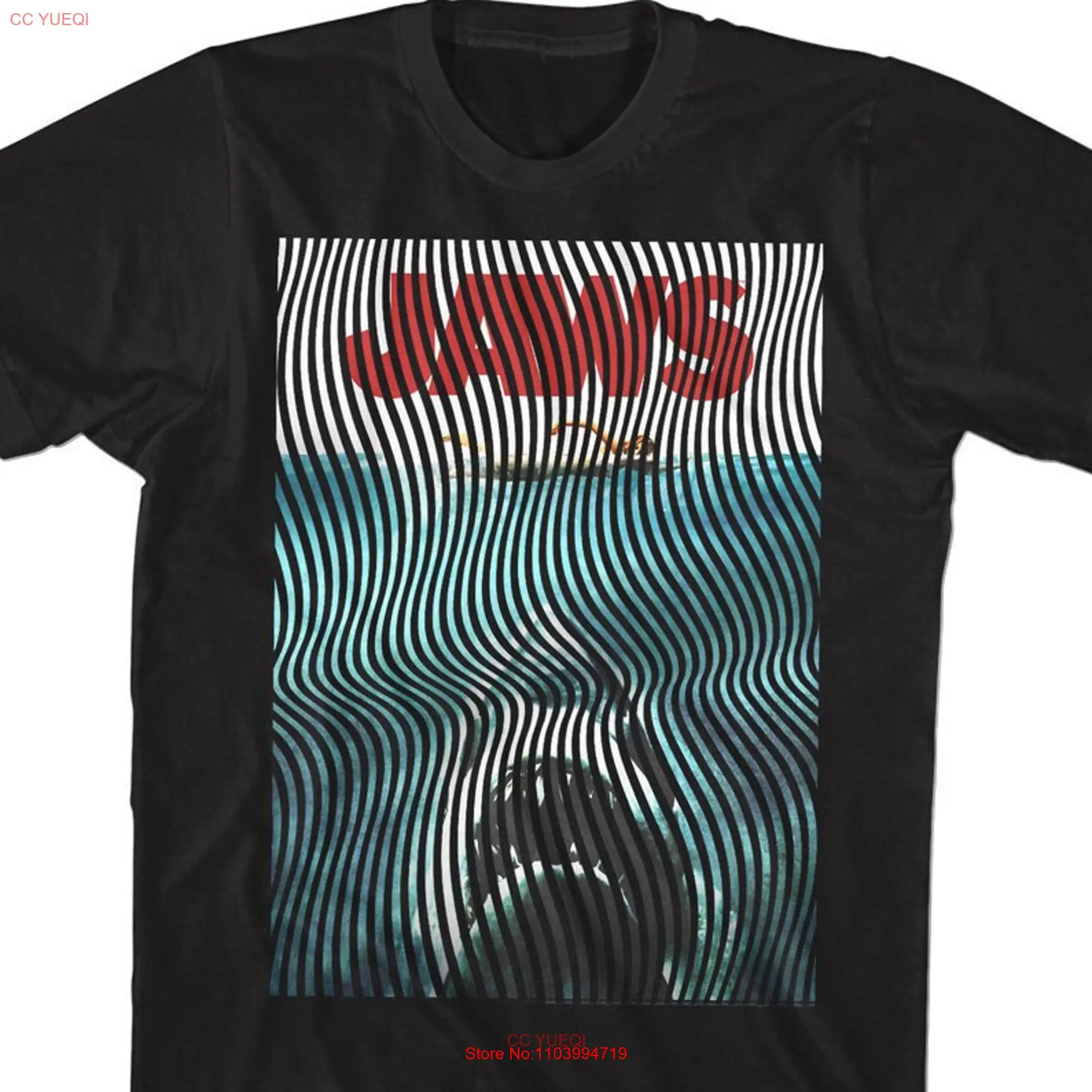 Черная футболка с длинным или коротким рукавом челюсти