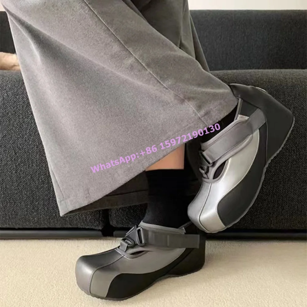 Черные серые туфли Мэри Джейн с квадратным носком и пряжкой неглубокие высоким