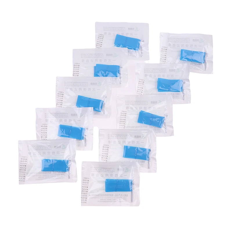 

5PCS disposable tourniquet first aid kit product pulse compression band independent packaging