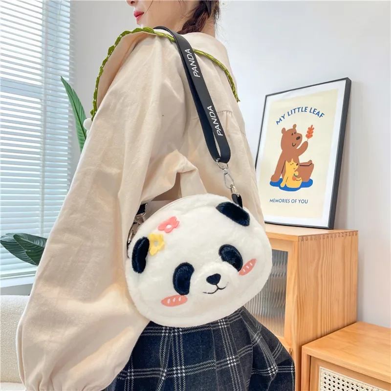 

Cute Panda Doll Crossbody Bag Shoulder Bag Instagram Fan Children Panda Plush Bag Doll Student Coin Purse Cute Girl Bag