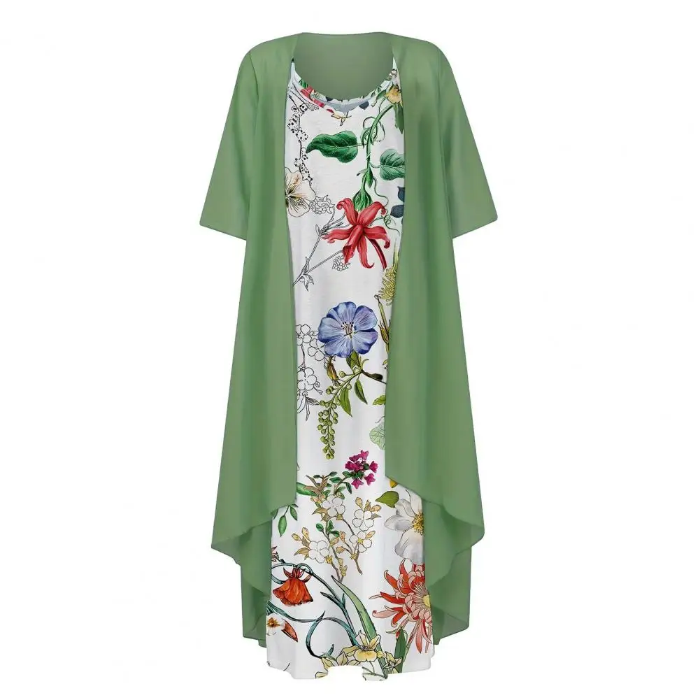 

Floral Print Sling Dress Cardigan Set Floral Print Sling Dress Cardigan Set Chic V-neck Maxi Dress with Half for Fashionistas