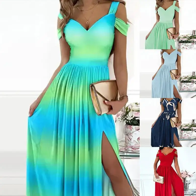 

Women's dress New style in spring and summer 2023 Elegant and generous Slim sleeveless split dress